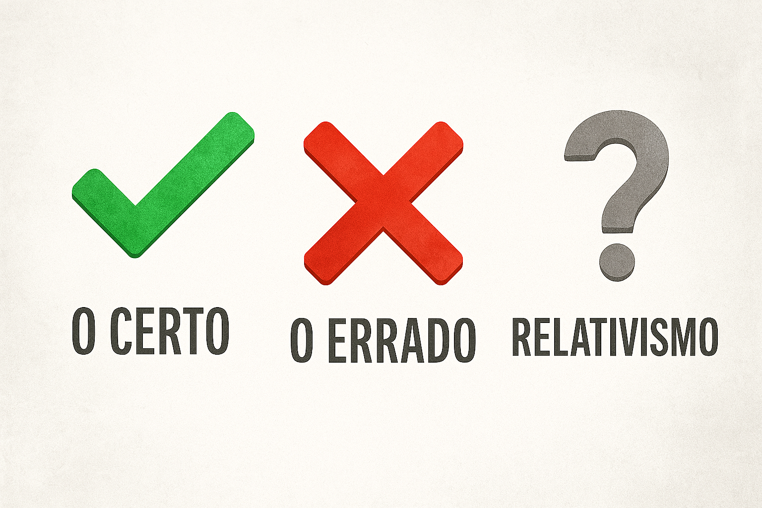 O Certo o Errado e o relativismo.