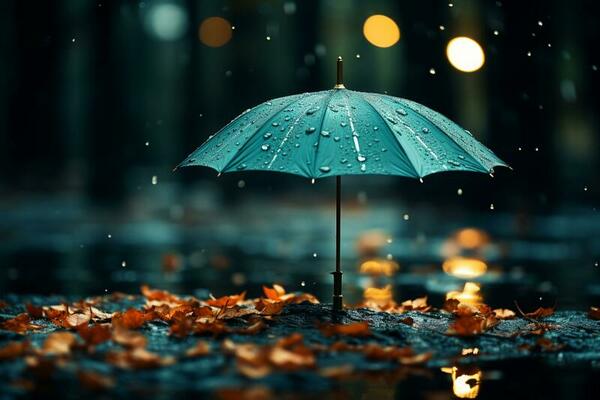 A imagem trata de um guarda-chuva, um dos abrigos mais utilizados durante  as chuvas.