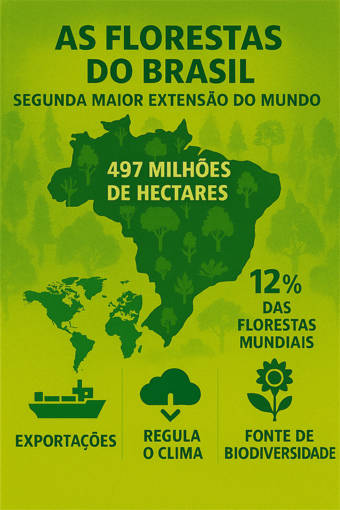 As Florestas do Brasil.